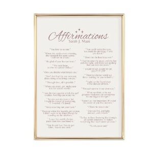 Sarah J Maas ACOTAR Affirmations Print